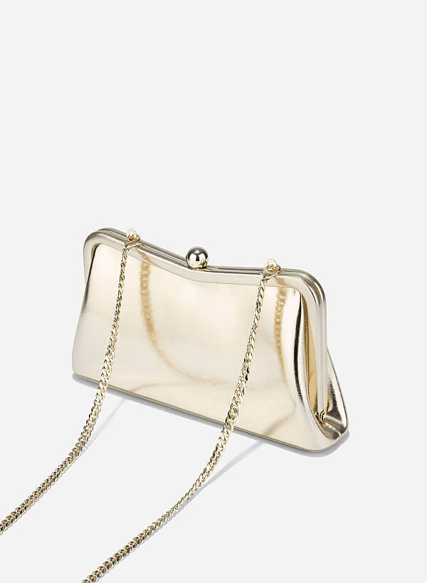 Metallic Party Clutch - CLT 0133 - Gold - VASCARA