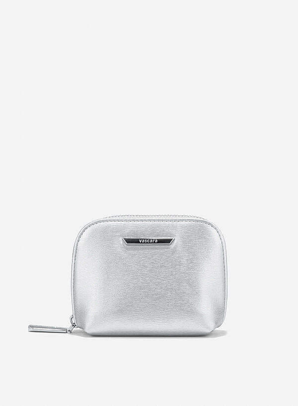 Striped Mini Wallet - WLL 0310 - Silver