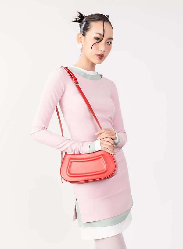 3D Bombe Shoulder Bag - MES 0272 - Red - VASCARA