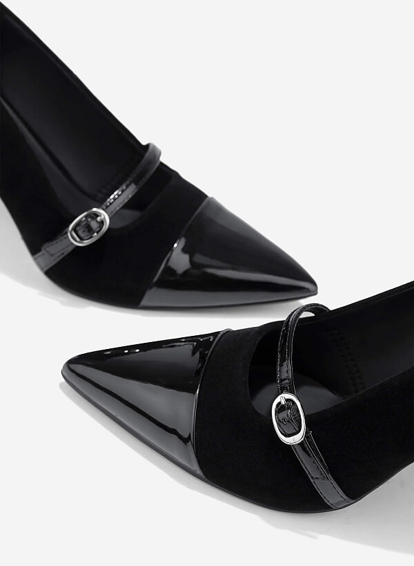 Cap Toe Mary Janes - HIG 0698 - Black - VASCARA