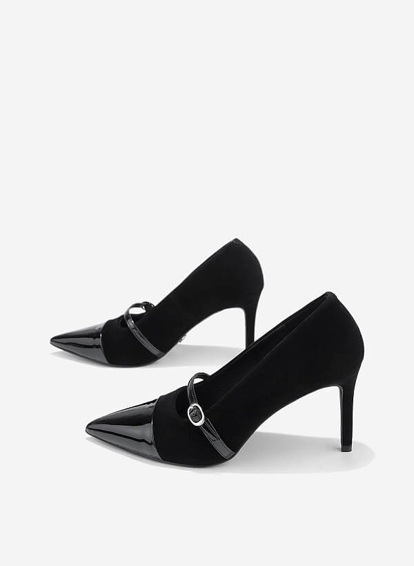 Cap Toe Mary Janes - HIG 0698 - Black - VASCARA