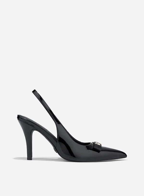 D'orsay Point-toe With Bow - HIG 0688 - Black
