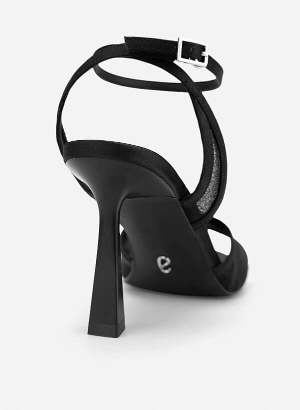 Mesh High Heel Sandals - PUM 0813 - Black - VASCARA