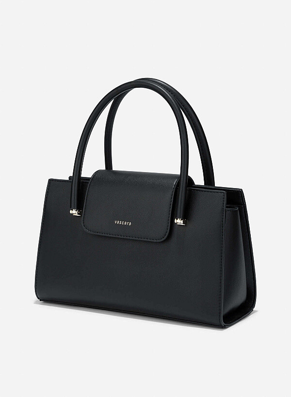 Metal Strap Saddle Bag - SAC 0332 - Black - VASCARA
