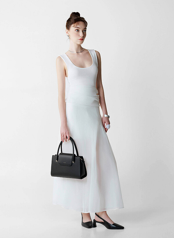 Metal Strap Saddle Bag - SAC 0332 - Black - VASCARA