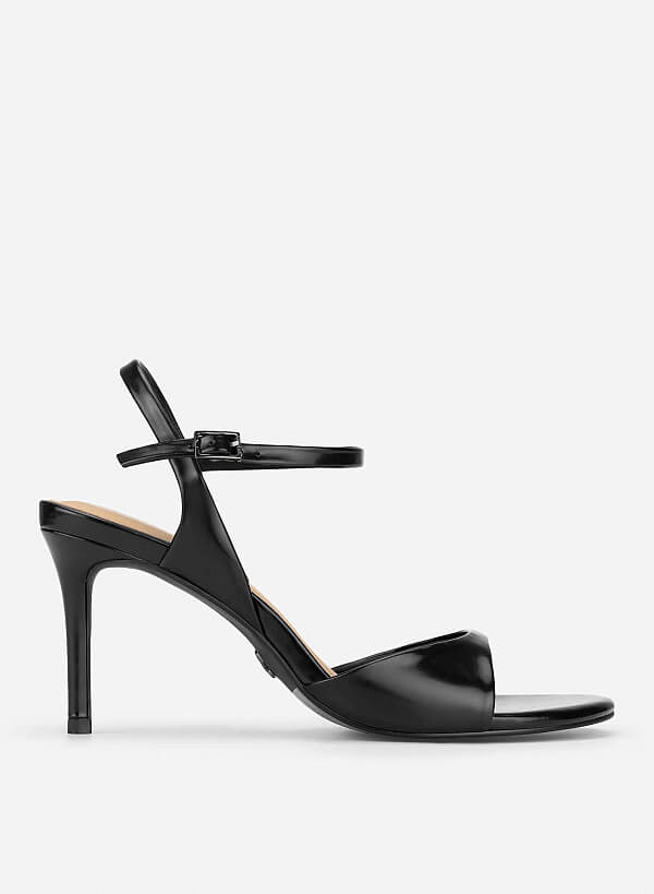 Thin Strap High Heel Sandals - PUM 0819 - Black