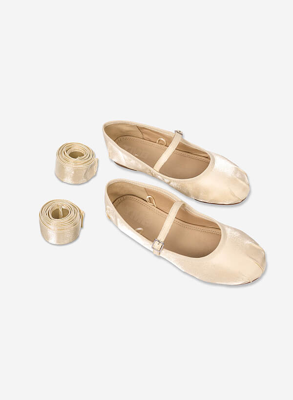 Giày búp bê vải BALLERINA - BAL 0001 - Màu vàng - VASCARA