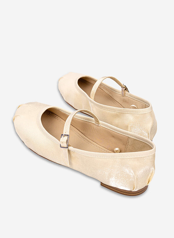 Giày búp bê vải BALLERINA - BAL 0001 - Màu vàng - VASCARA