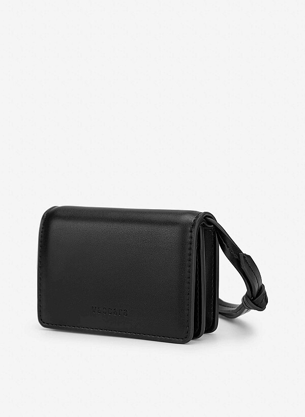 Crossbody Mini Wallet - WLL 0329 - Black - VASCARA