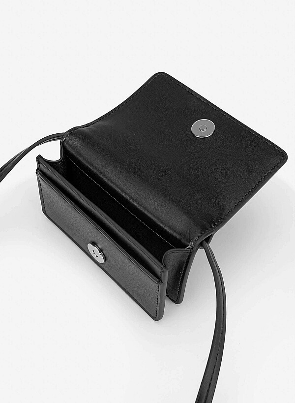 Crossbody Mini Wallet - WLL 0329 - Black - VASCARA