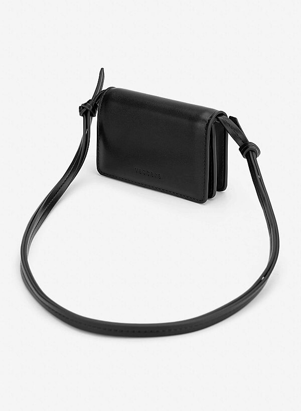 Crossbody Mini Wallet - WLL 0329 - Black - VASCARA