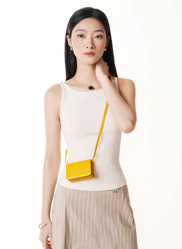 Crossbody Mini Wallet - WLL 0329 - Yellow - VASCARA