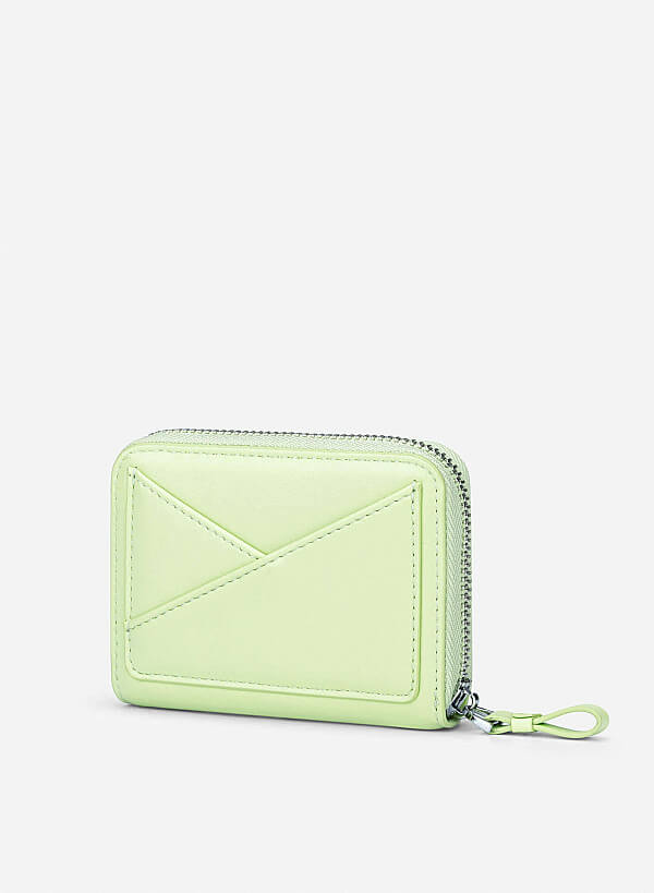 Geometric Mini Wallet - WLL 0316 - Light Green - VASCARA