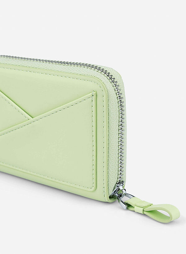Geometric Mini Wallet - WLL 0316 - Light Green - VASCARA