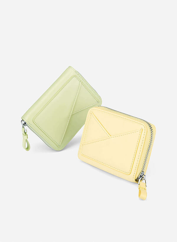 Geometric Mini Wallet - WLL 0316 - Light Yellow - VASCARA