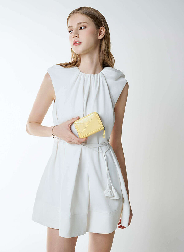 Geometric Mini Wallet - WLL 0316 - Light Yellow - VASCARA
