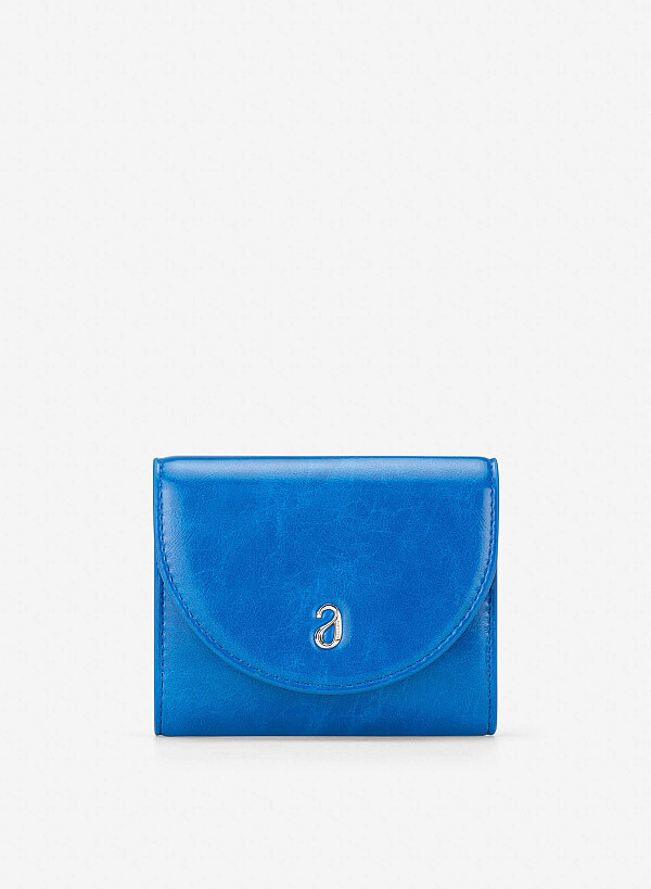 Half-moon Fold Flap Mini Wallet - WLL 0323 - Blue