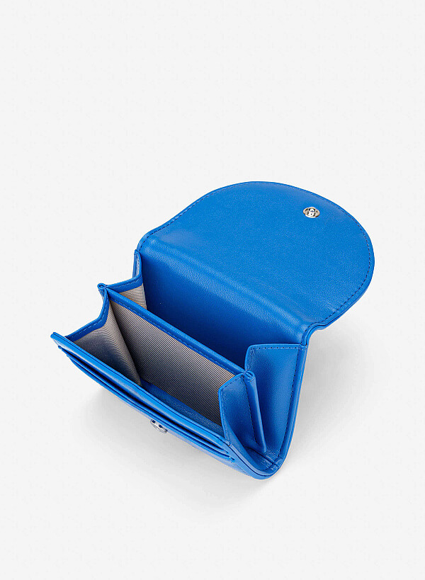Half-moon Fold Flap Mini Wallet - WLL 0323 - Blue - VASCARA