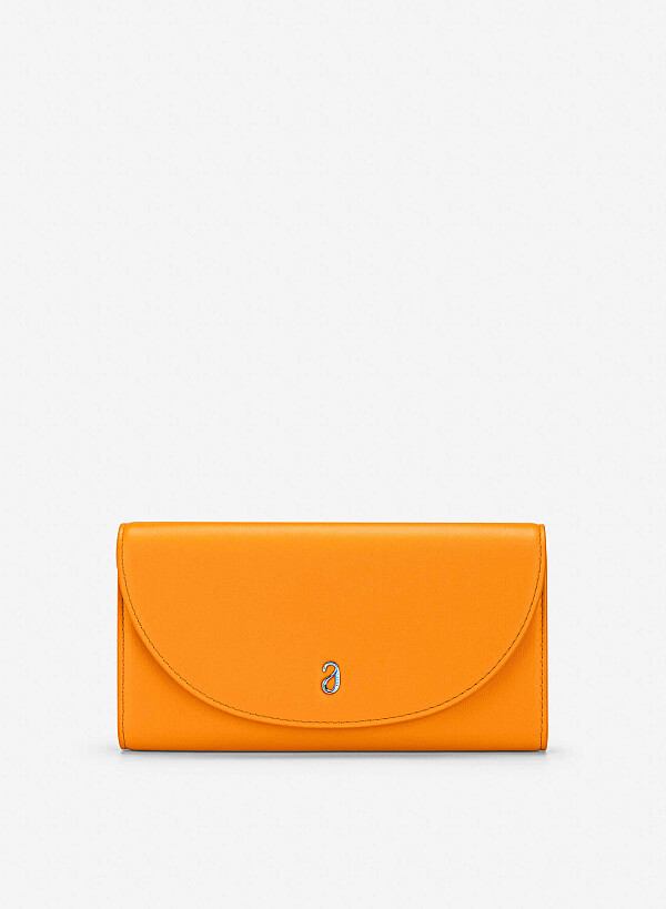 Half-moon Fold Flap Wallet - WLL 0322 - Orange