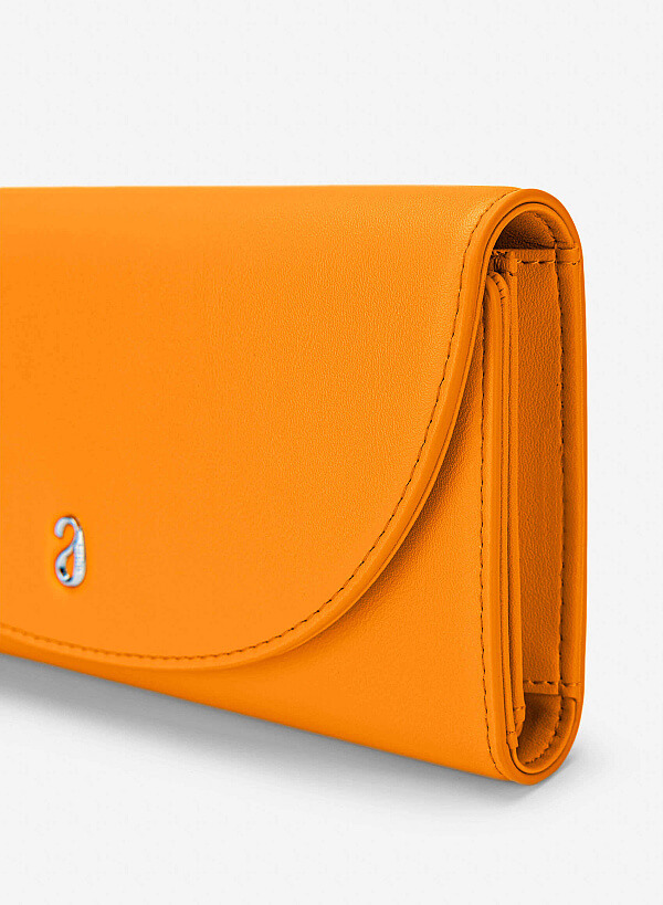 Half-moon Fold Flap Wallet - WLL 0322 - Orange - VASCARA