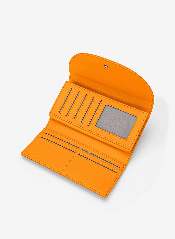 Half-moon Fold Flap Wallet - WLL 0322 - Orange - VASCARA