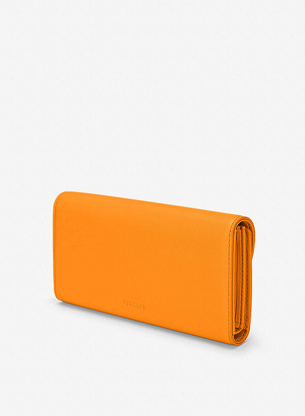 Half-moon Fold Flap Wallet - WLL 0322 - Orange - VASCARA