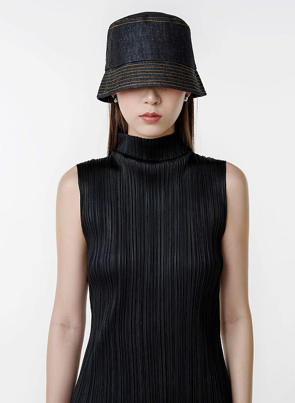 Line Detail Buket Hat - HAT 0009 - Denim - VASCARA