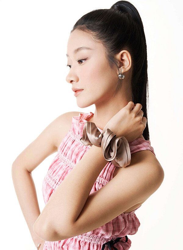 Satin Scrunchies - ACC 0018 - Beige - VASCARA
