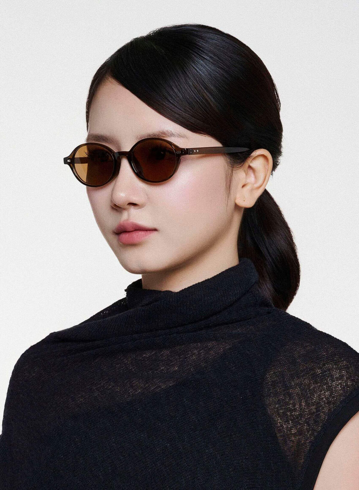 Stacy Sunglasses - RND 0061 - Dark Beige - vascara.com