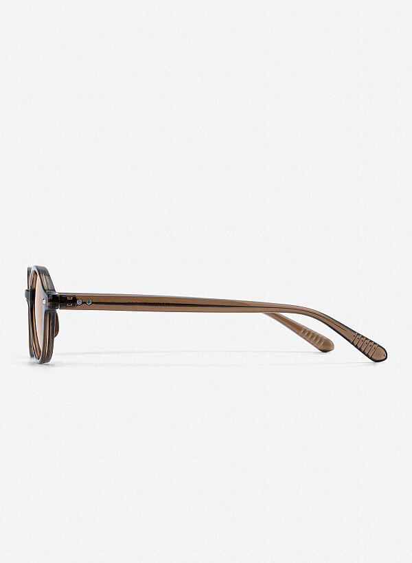 Stacy Sunglasses - RND 0061 - Dark Beige - VASCARA