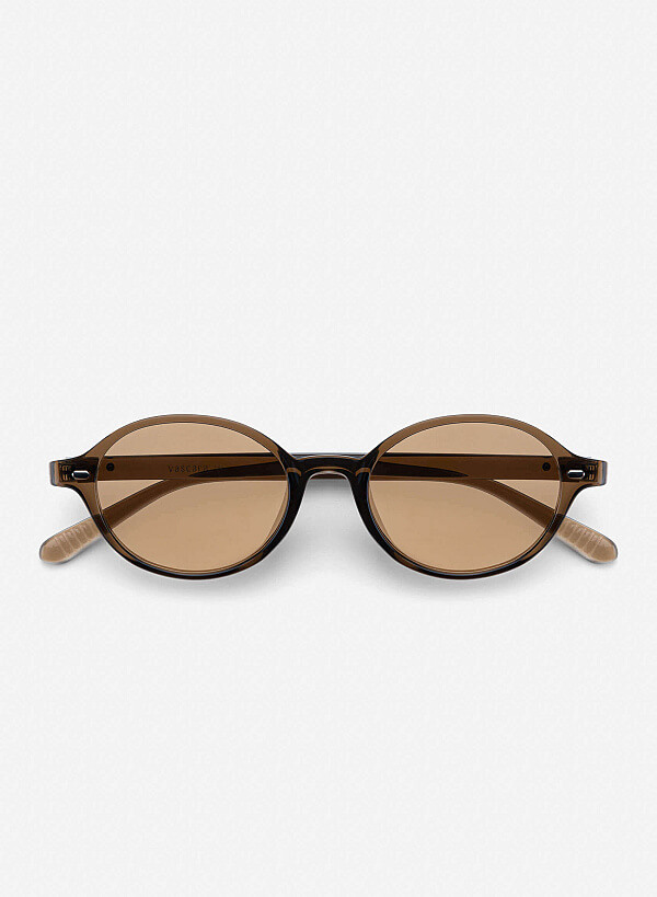 Stacy Sunglasses - RND 0061 - Dark Beige - VASCARA