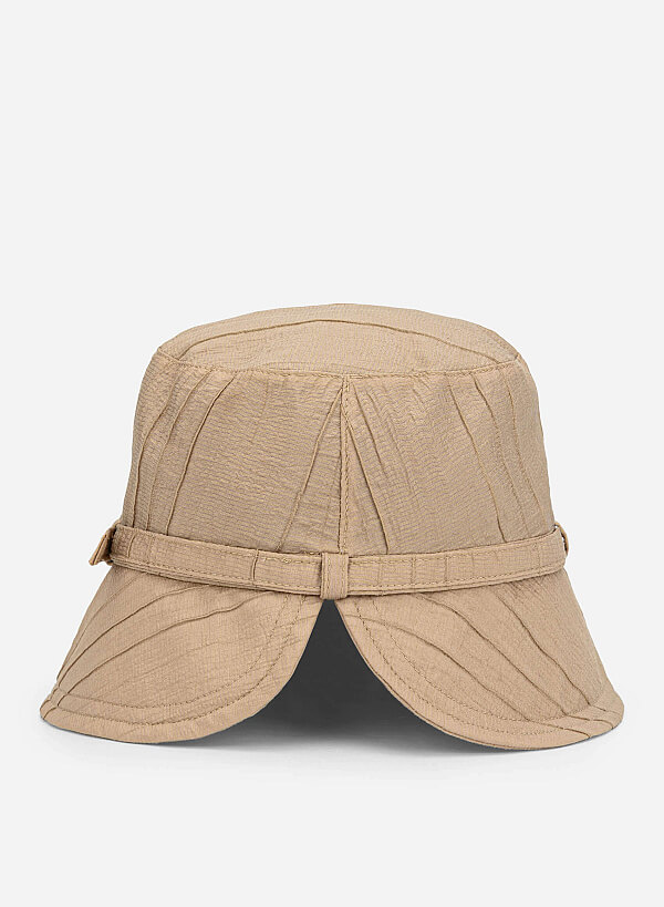 Strap Detai Bucket Hat - HAT 0007 - Beige - VASCARA