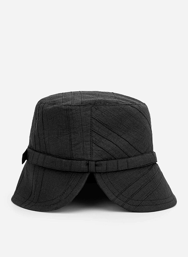 Strap Detai Bucket Hat - HAT 0007 - Black - VASCARA