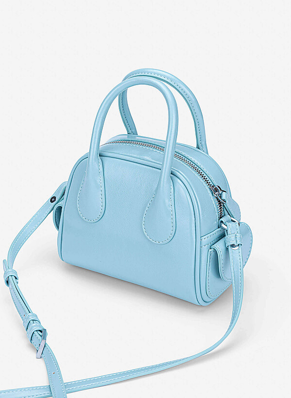 Tubular Strap Mini Handbag - TTE 0197 - Light Blue - VASCARA