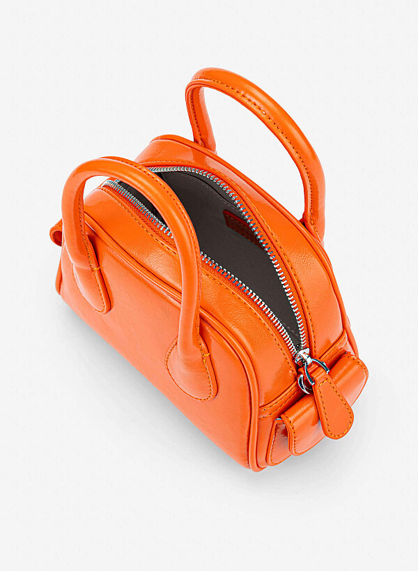 Tubular Strap Mini Handbag - TTE 0197 - Orange - VASCARA