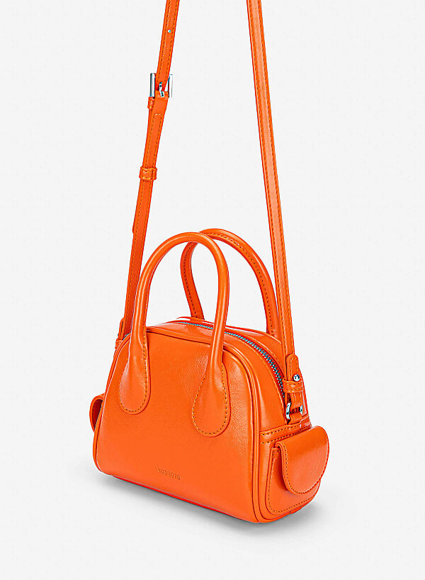 Tubular Strap Mini Handbag - TTE 0197 - Orange - VASCARA