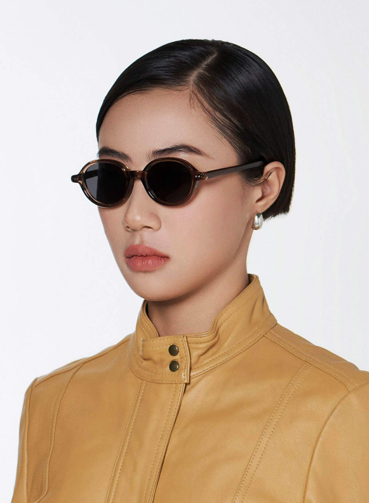 Vivian Sunglasses - RND 0057 - Light Brown - vascara.com