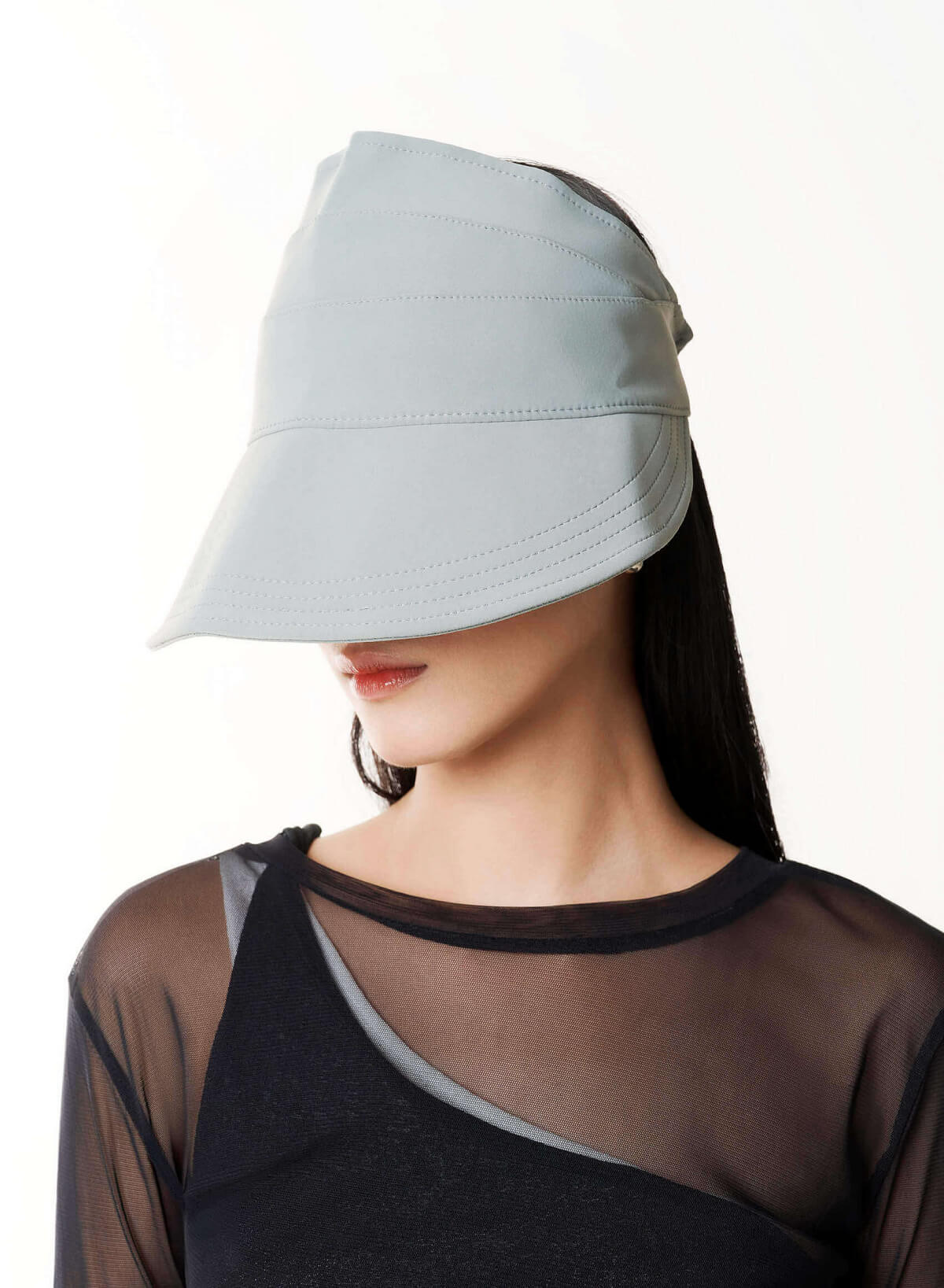 Wide-brim Visor - HAT 0006 - Gray - vascara.com
