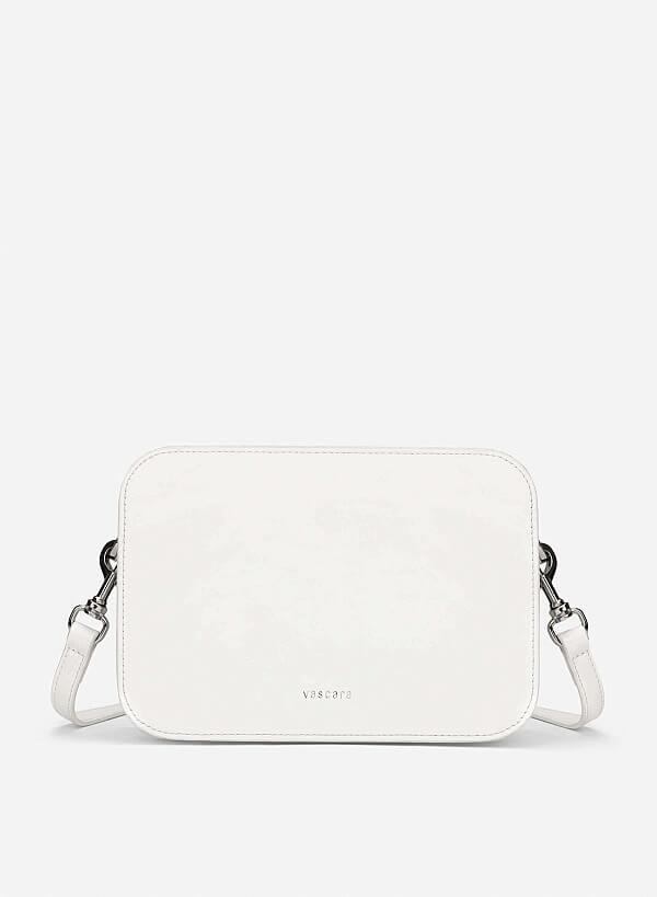 Basic Two-Pocket Crossbody Bag - MES 0270 - White