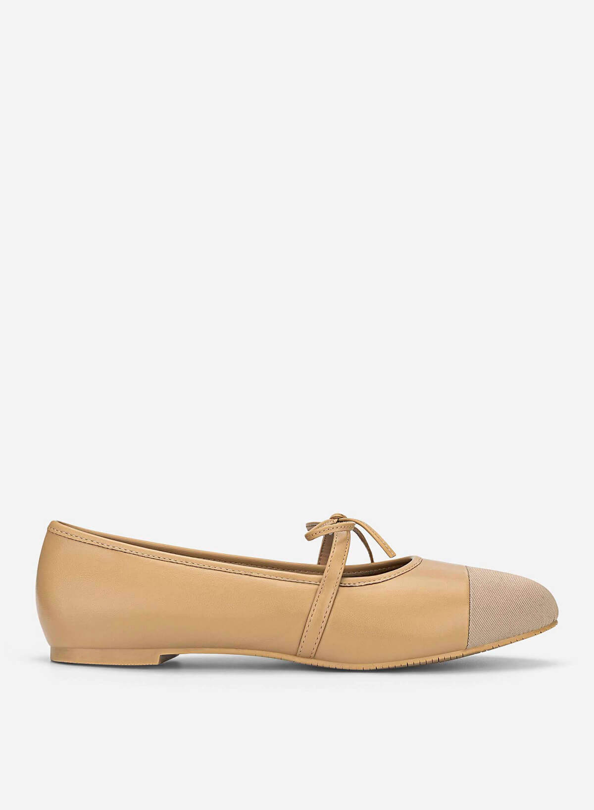 Classic Bow Ballerina Mary Janes - SLI 0439 - Beige - vascara.com