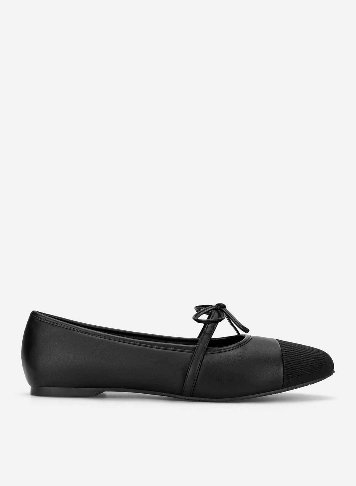 Classic Bow Ballerina Mary Janes - SLI 0439 - Black - vascara.com