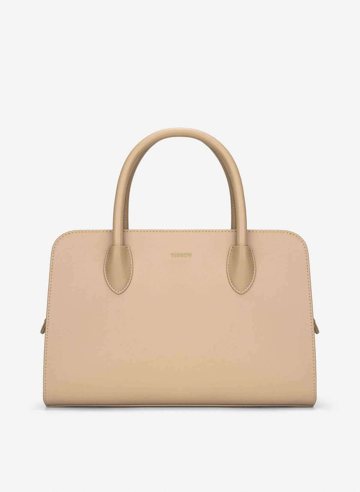 Contrast Faux Leather Detailing Handbag - TTE 0193 - Beige - VASCARA