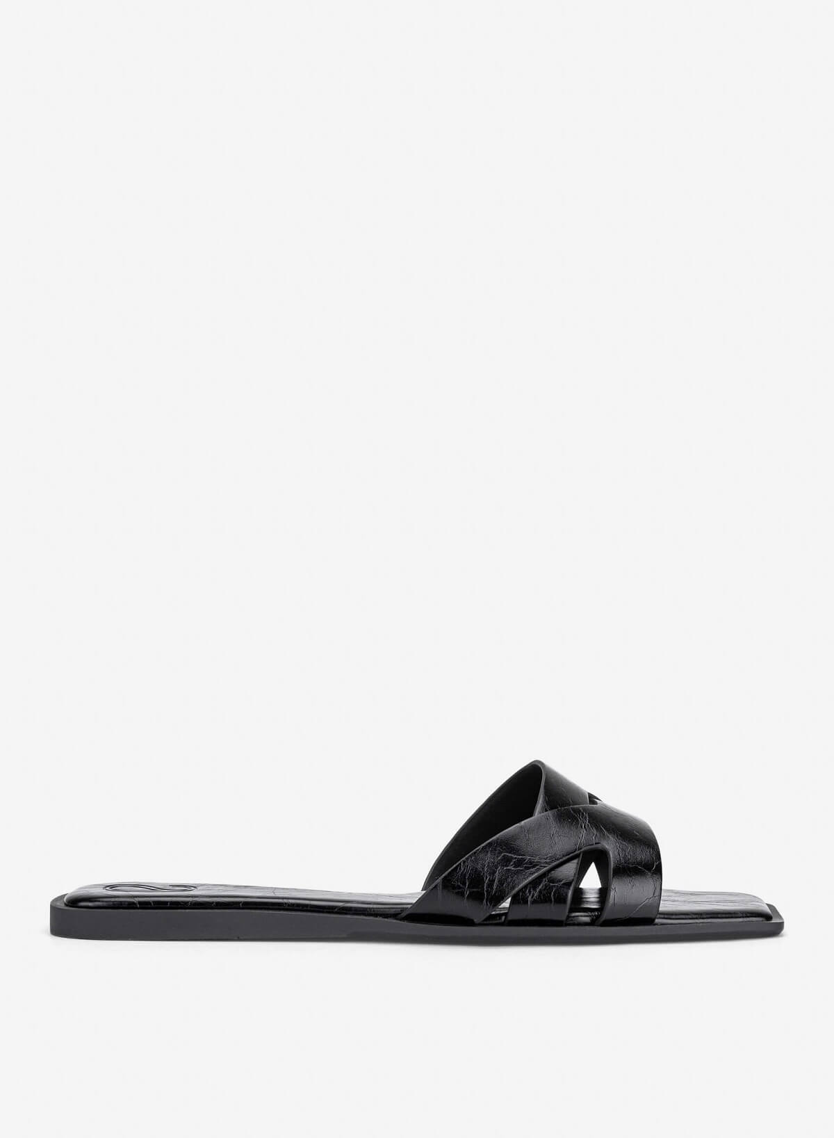 Cross-Strap Slippers - FLI 0203 - Black - VASCARA
