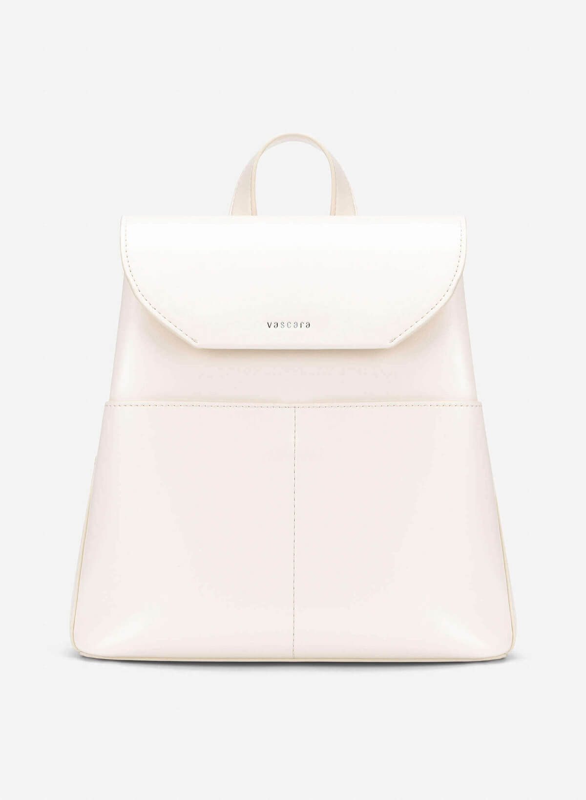 Fold-Over Flap Backpack - BAK 0221 - Cream - VASCARA