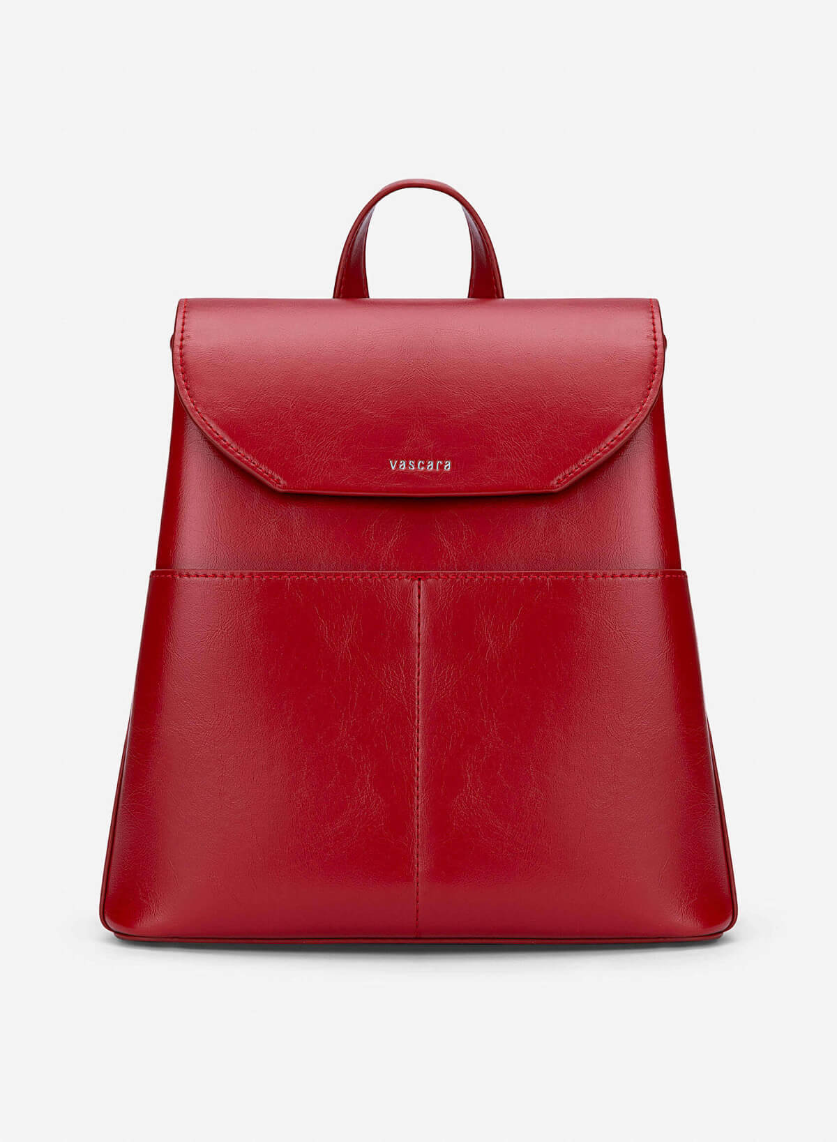 Fold-Over Flap Backpack - BAK 0221 - Red - VASCARA