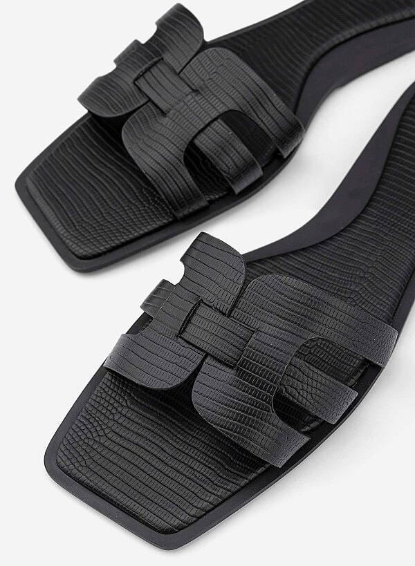 Gladiator Slippers - FLI 0207 - Black - VASCARA