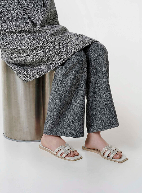 Gladiator Slippers - FLI 0207 - Cream - VASCARA