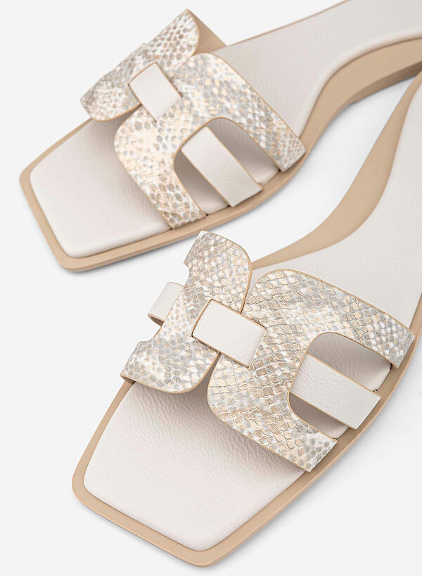 Gladiator Slippers - FLI 0207 - Cream - VASCARA