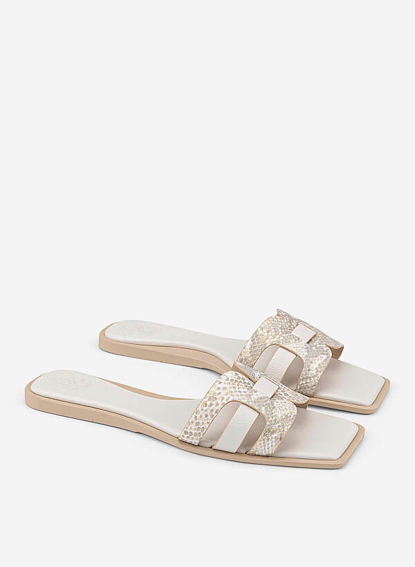 Gladiator Slippers - FLI 0207 - Cream - VASCARA