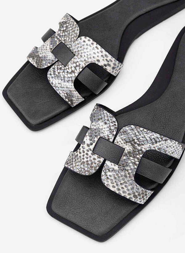 Gladiator Slippers - FLI 0207 - Gray - VASCARA